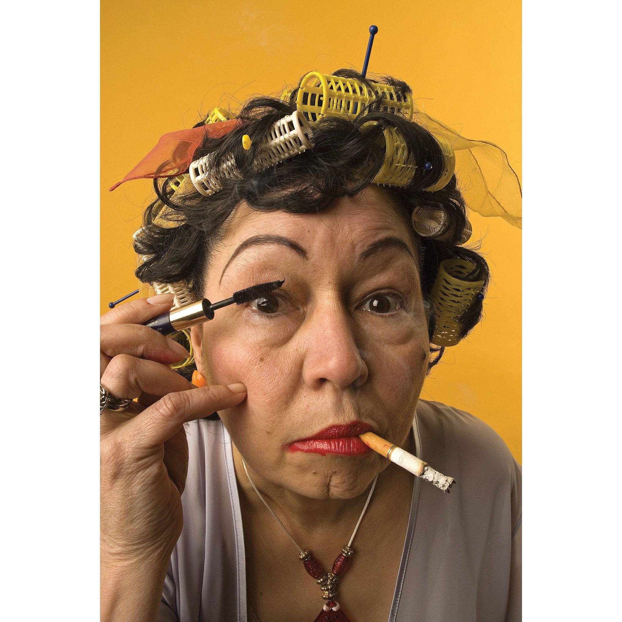 Funny Lady With Cig birthday card from Pictura, featuring a humorous illustration of a woman with a cigarette for everyday greeting cards.